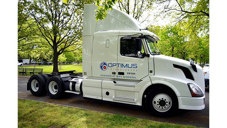 Vehicles equipped with the Optimus Vector System, which enables them to run on 100% biofuel