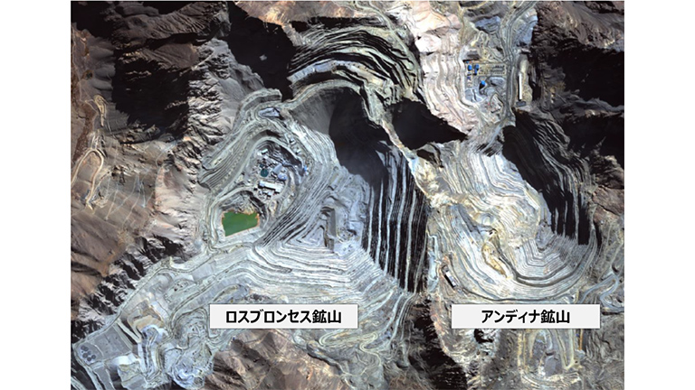 ロスブロンセス鉱山、アンディナ鉱山俯瞰図